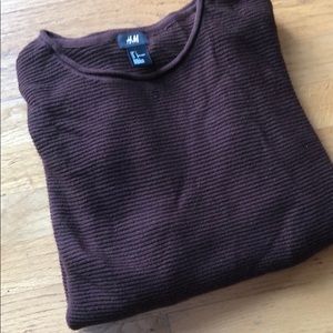 Pre Loved Men’s H&M Burgundy/Maroon Large Sweater